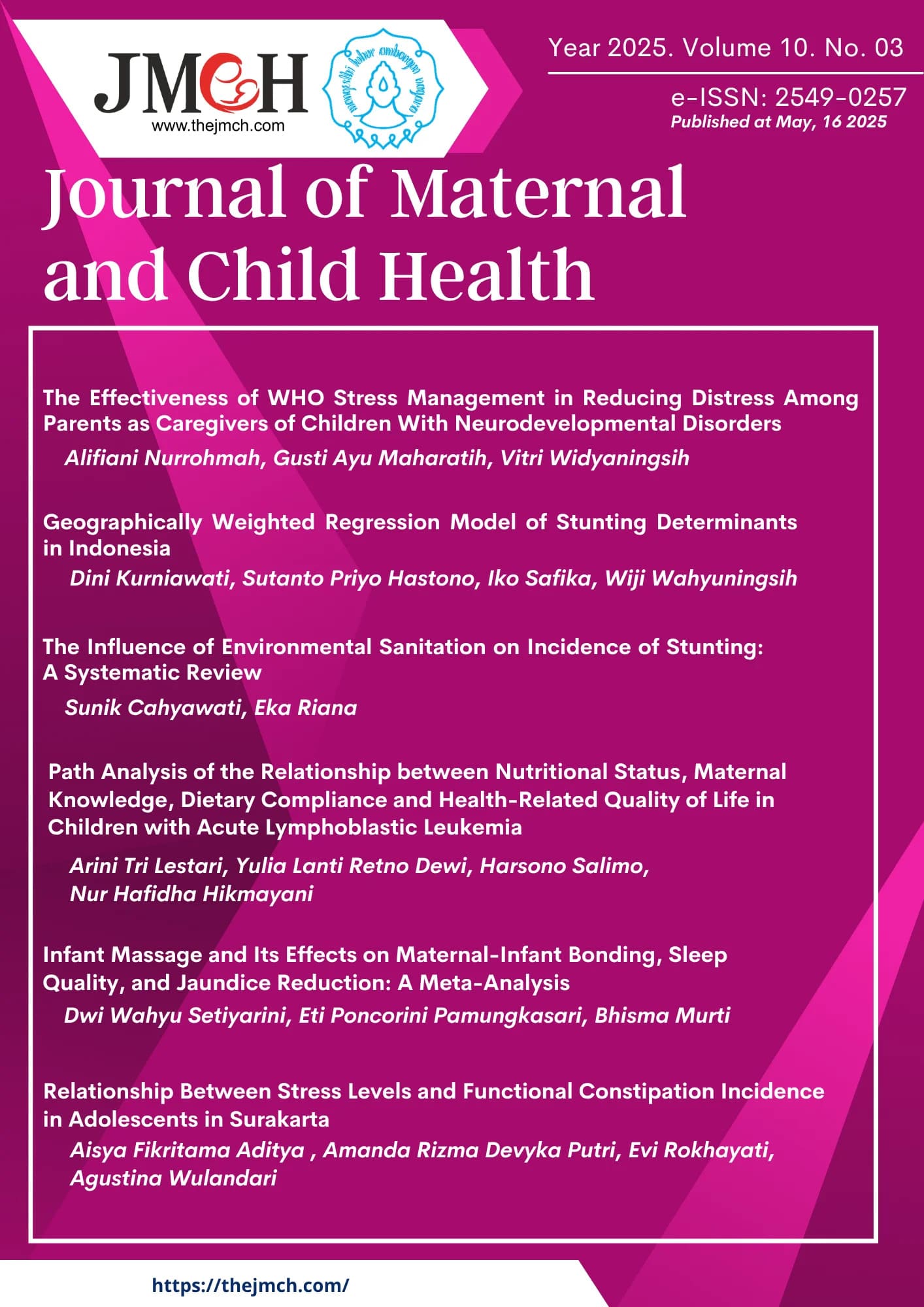 Journal of Maternal and Child Health Vol. 10 No. 3 Tahun 2025
