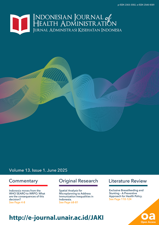 Indonesian Journal of Health Administration Vol 13 No 1 2025